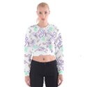 Background Pattern Wallpaper Fish Cropped Sweatshirt View1