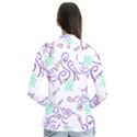 Background Pattern Wallpaper Fish Drape Collar Cardigan View2