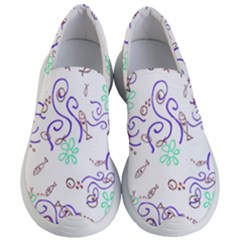 Background Pattern Wallpaper Fish Women s Lightweight Slip Ons by Ravend