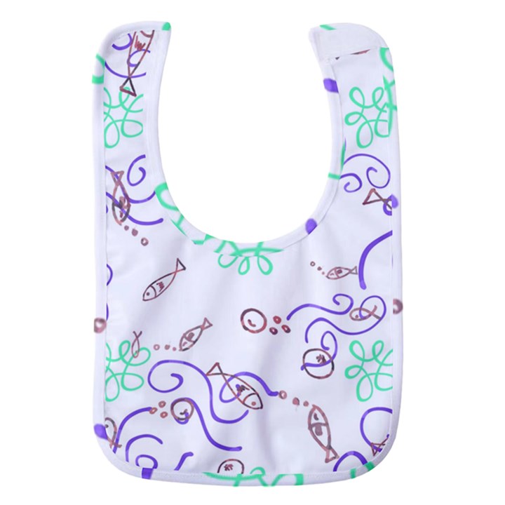 Background Pattern Wallpaper Fish Baby Bib