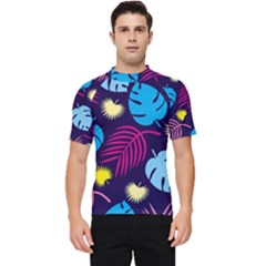 Leaves Patternwallpaper Foliage Men s Short Sleeve Rash Guard by Ravend