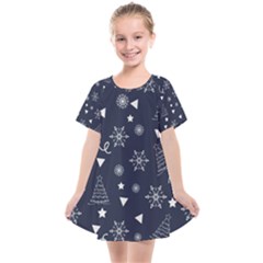 Tree Christmas Xmas Snow Kids  Smock Dress by Ravend