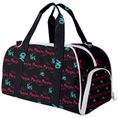 Doodle Lettering Background Burner Gym Duffel Bag by Ravend