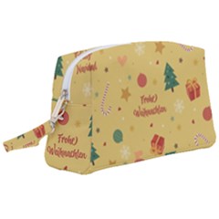 Christmas Treecandy Cane Snowflake Wristlet Pouch Bag (large) by Ravend