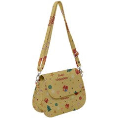 Christmas Treecandy Cane Snowflake Saddle Handbag by Ravend