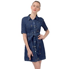 Shapes Belted Shirt Dress by nateshop