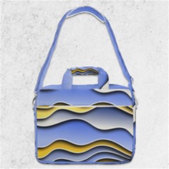 Background Abstract Wave Colorful Macbook Pro 13  Shoulder Laptop Bag  by Ravend