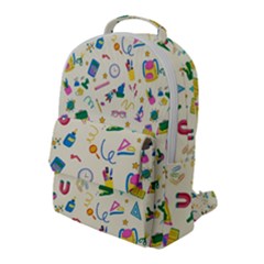 Pattern School Bag Pencil Triangle Flap Pocket Backpack (large) by Ravend