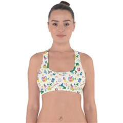 Pattern School Bag Pencil Triangle Cross Back Hipster Bikini Top  by Ravend