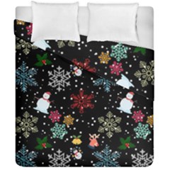 Christmas Thanksgiving Pattern Duvet Cover Double Side (california King Size) by Ravend