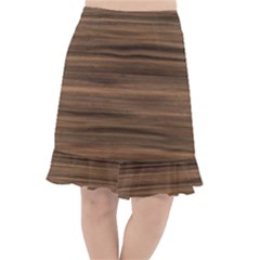 Texture-wooddack Fishtail Chiffon Skirt by nateshop