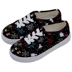 Christmas Thanksgiving Pattern Kids  Classic Low Top Sneakers by Ravend