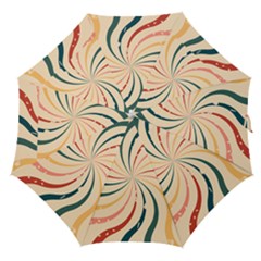 Swirl Star Pattern Texture Vintahe Classic Old Straight Umbrellas by Ravend