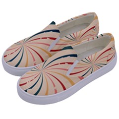 Swirl Star Pattern Texture Vintahe Classic Old Kids  Canvas Slip Ons by Ravend