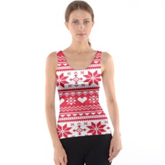 Nordic-seamless-knitted-christmas-pattern-vector Tank Top