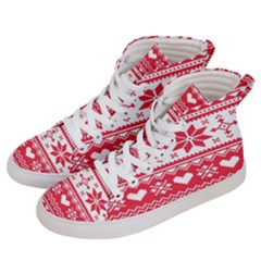 Nordic-seamless-knitted-christmas-pattern-vector Women s Hi-top Skate Sneakers by nateshop