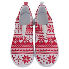 Nordic-seamless-knitted-christmas-pattern-vector No Lace Lightweight Shoes by nateshop