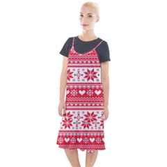 Nordic-seamless-knitted-christmas-pattern-vector Camis Fishtail Dress by nateshop