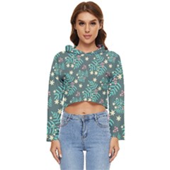 Illustration Pattern Seamless Women s Lightweight Cropped Hoodie by Ravend