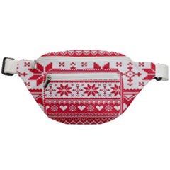 Nordic-seamless-knitted-christmas-pattern-vector Fanny Pack by nateshop