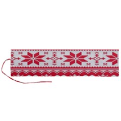 Nordic-seamless-knitted-christmas-pattern-vector Roll Up Canvas Pencil Holder (l) by nateshop