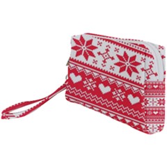 Nordic-seamless-knitted-christmas-pattern-vector Wristlet Pouch Bag (Small)