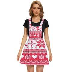 Nordic-seamless-knitted-christmas-pattern-vector Apron Dress by nateshop