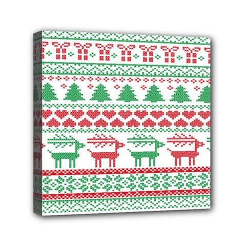 Scandinavian-nordic-christmas-seamless-pattern-vector Mini Canvas 6  X 6  (stretched) by nateshop