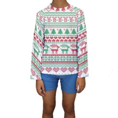 Scandinavian-nordic-christmas-seamless-pattern-vector Kids  Long Sleeve Swimwear by nateshop