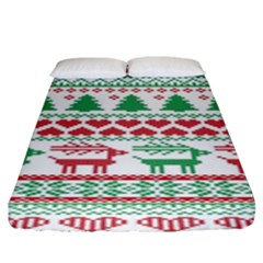 Scandinavian-nordic-christmas-seamless-pattern-vector Fitted Sheet (king Size) by nateshop