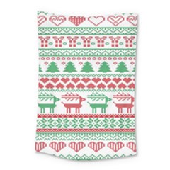 Scandinavian-nordic-christmas-seamless-pattern-vector Small Tapestry by nateshop