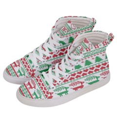 Scandinavian-nordic-christmas-seamless-pattern-vector Men s Hi-top Skate Sneakers by nateshop