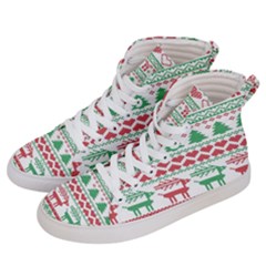 Scandinavian-nordic-christmas-seamless-pattern-vector Women s Hi-top Skate Sneakers by nateshop