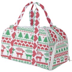 Scandinavian-nordic-christmas-seamless-pattern-vector Burner Gym Duffel Bag by nateshop