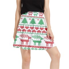 Scandinavian-nordic-christmas-seamless-pattern-vector Waistband Skirt by nateshop