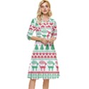 Scandinavian-nordic-christmas-seamless-pattern-vector Classy Knee Length Dress View1