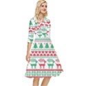 Scandinavian-nordic-christmas-seamless-pattern-vector Classy Knee Length Dress View2