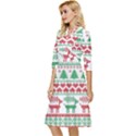 Scandinavian-nordic-christmas-seamless-pattern-vector Classy Knee Length Dress View3