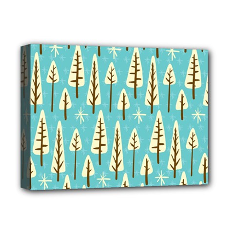 Vector-white-cartoon-trees-pattern Deluxe Canvas 16  X 12  (stretched) 