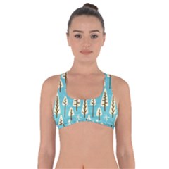 Vector-white-cartoon-trees-pattern Got No Strings Sports Bra by nateshop