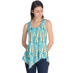 Vector-white-cartoon-trees-pattern Sleeveless Tunic