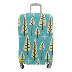 Vector-white-cartoon-trees-pattern Luggage Cover (small) by nateshop