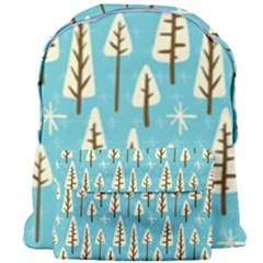 Vector-white-cartoon-trees-pattern Giant Full Print Backpack by nateshop