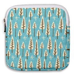 Vector-white-cartoon-trees-pattern Mini Square Pouch by nateshop