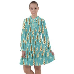 Vector-white-cartoon-trees-pattern All Frills Chiffon Dress by nateshop