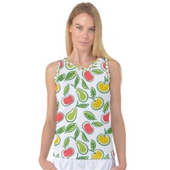 Fruit Fruits Food Illustration Background Pattern Women s Basketball Tank Top by Ravend