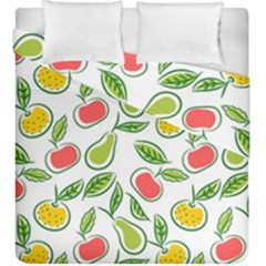 Fruit Fruits Food Illustration Background Pattern Duvet Cover Double Side (king Size) by Ravend