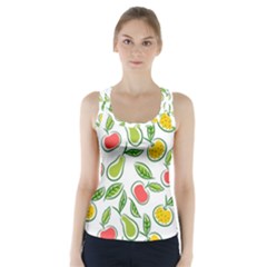 Fruit Fruits Food Illustration Background Pattern Racer Back Sports Top by Ravend