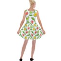 Fruit Fruits Food Illustration Background Pattern Velvet Skater Dress View2