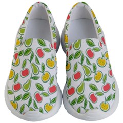 Fruit Fruits Food Illustration Background Pattern Kids Lightweight Slip Ons by Ravend